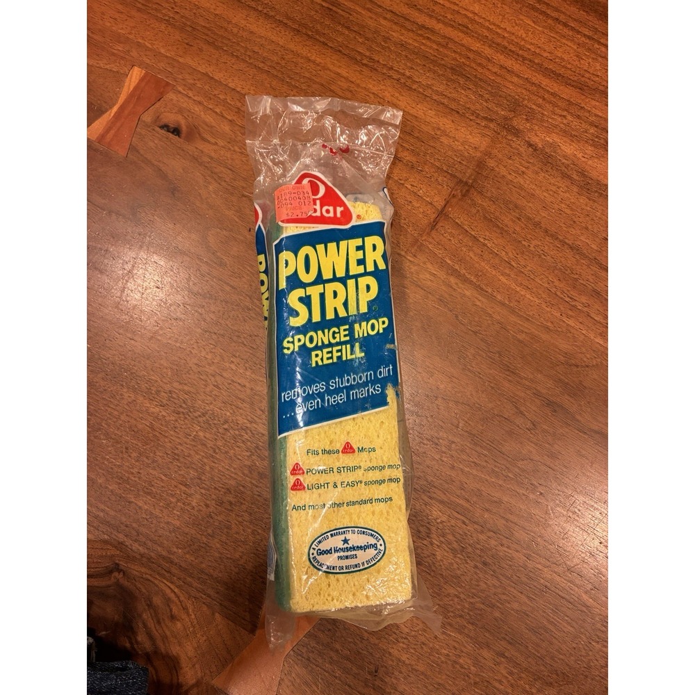 NOS 1978 O' Cedar Originals POWER STRIP Sponge Mop Refill Light & Easy Vintage